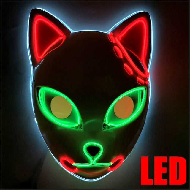 Cadılar Bayramı LED Kedi Maskesi