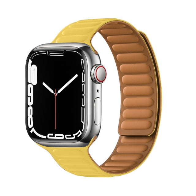 Leather Link Magnetic Loop Bracelet voor iWatch Series - Stijlvolle Luxe voor Jouw Pols