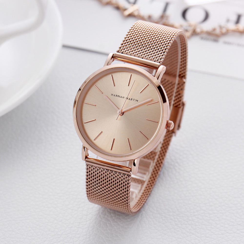 Steel Mesh Japan Quartz horloge