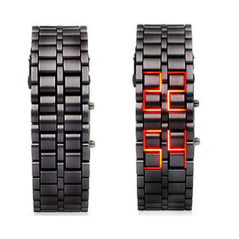 Digital lava wristwatch