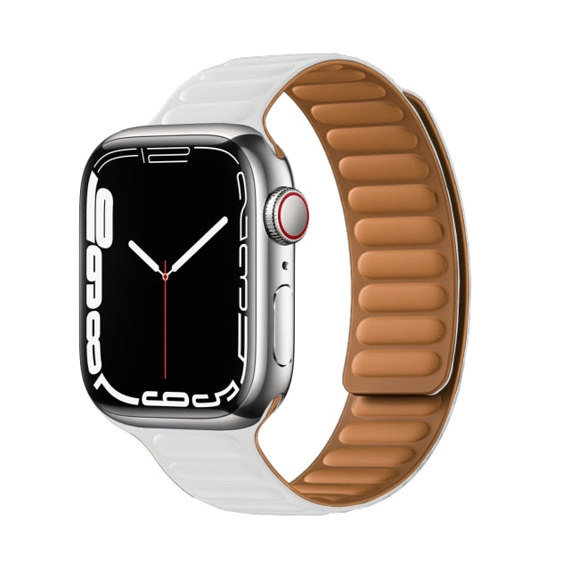 Leather Link Magnetic Loop Bracelet voor iWatch Series - Stijlvolle Luxe voor Jouw Pols