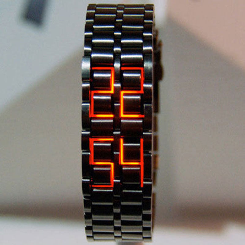 Digital lava wristwatch