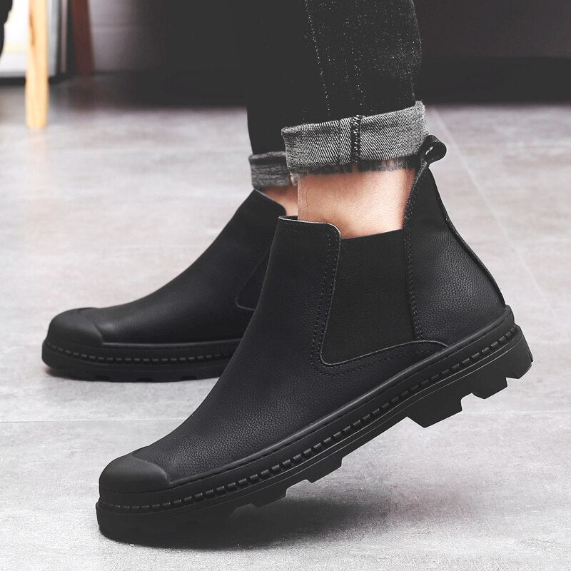 Warm leather Shoes Men