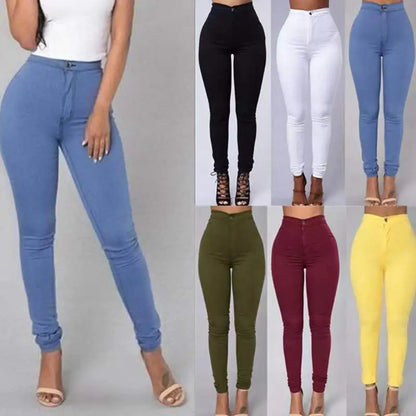 Skinny jeans voor dames met hoge taille