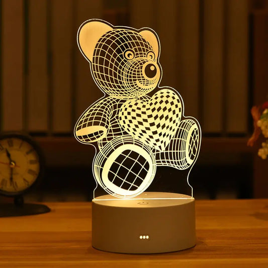 3D LED creatieve nachtlamp voor kinderen